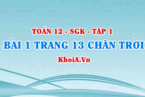 Bài 1 trang 13 Toán 12 Tập 1 Chân trời sáng tạo
